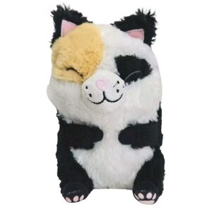 Nanco Belly Buddies Calico Cat Plush Toy Fat Kitty - Hamster 9" White/Black/Tan